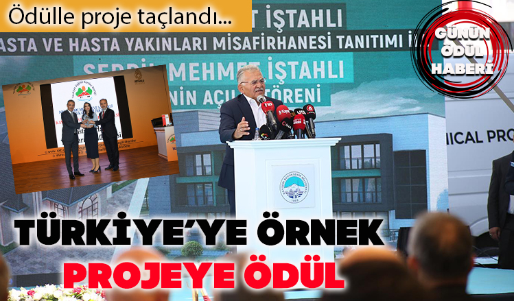 Türkiye’ye örnek olan projesine ödül Türkiye’ye örnek olan projesine ödül
