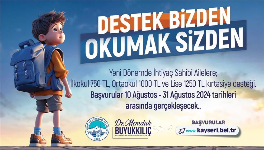 Büyükşehir'in ihtiyaç sahibi ailelere 'Kırtasiye Desteği' için başvurular başladı Büyükşehir'in ihtiyaç sahibi ailelere 'Kırtasiye Desteği' için başvurular başladı