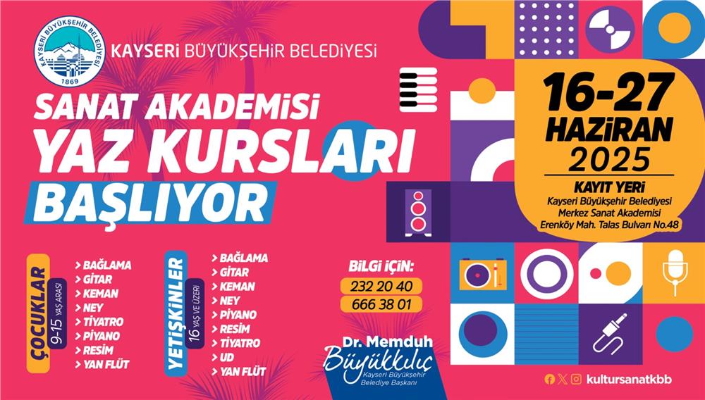 Kayseri'deki Sanat Akademisi'nde kayıtlar başladı Kayseri'deki Sanat Akademisi'nde kayıtlar başladı