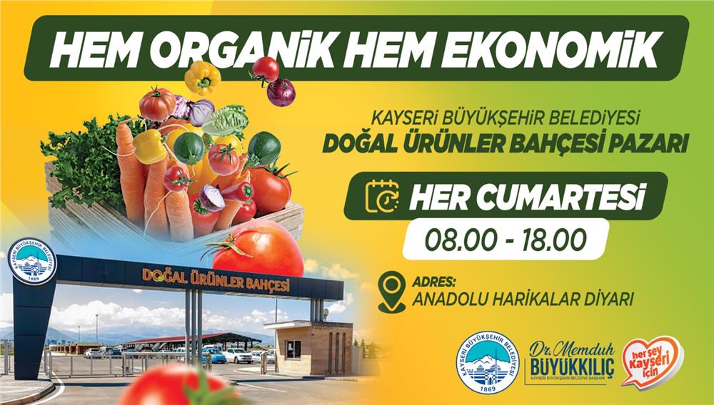 Doğal Ürünler Bahçesi Pazarı bu hafta sonu açılıyor