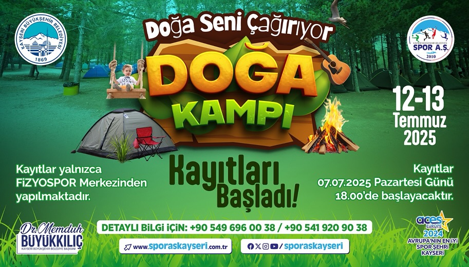 Kayseri'de doğa kampı kayıtları başladı Kayseri'de doğa kampı kayıtları başladı
