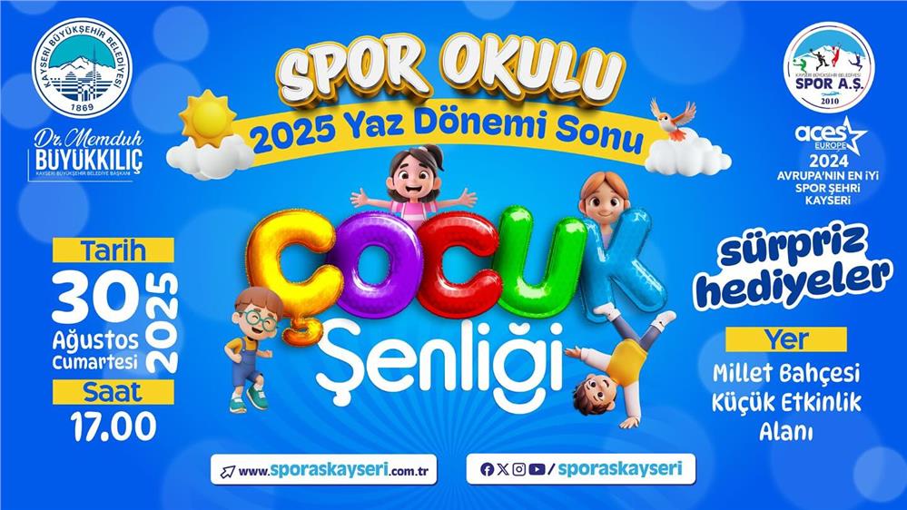 Kayseri'deki çocuklar için şenlik düzenlenecek Kayseri'deki çocuklar için şenlik düzenlenecek