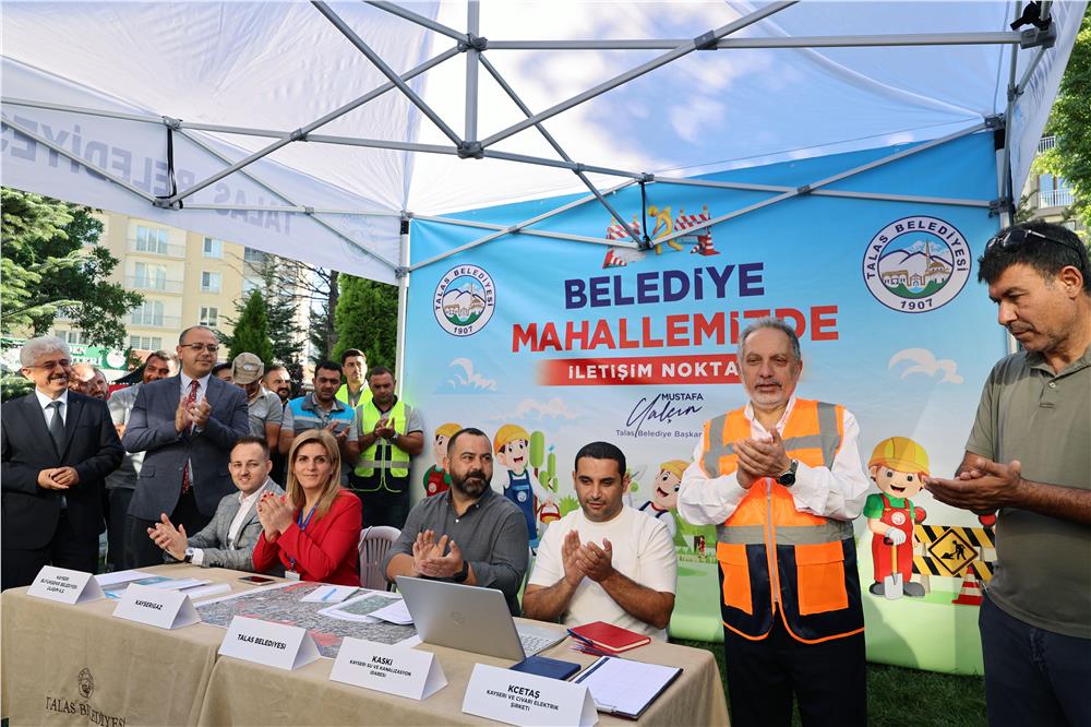 Hizmet seferberliği başlatan Talas; Bahçelievler'i pırıl pırıl yaptı