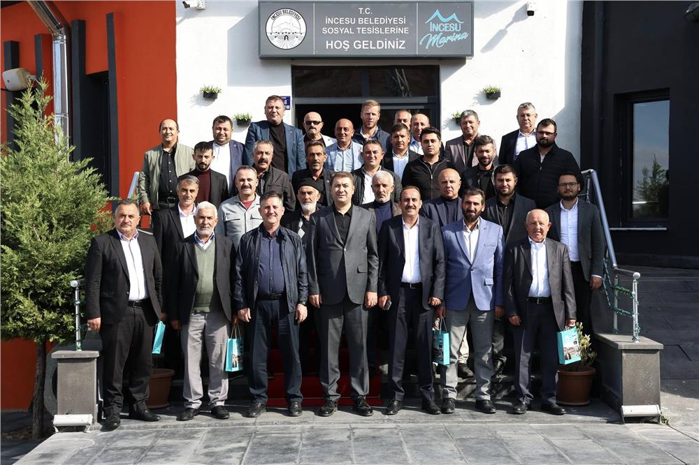 Başkan İlmek, İncesu'daki muhtarlarla bir araya geldi Başkan İlmek, İncesu'daki muhtarlarla bir araya geldi