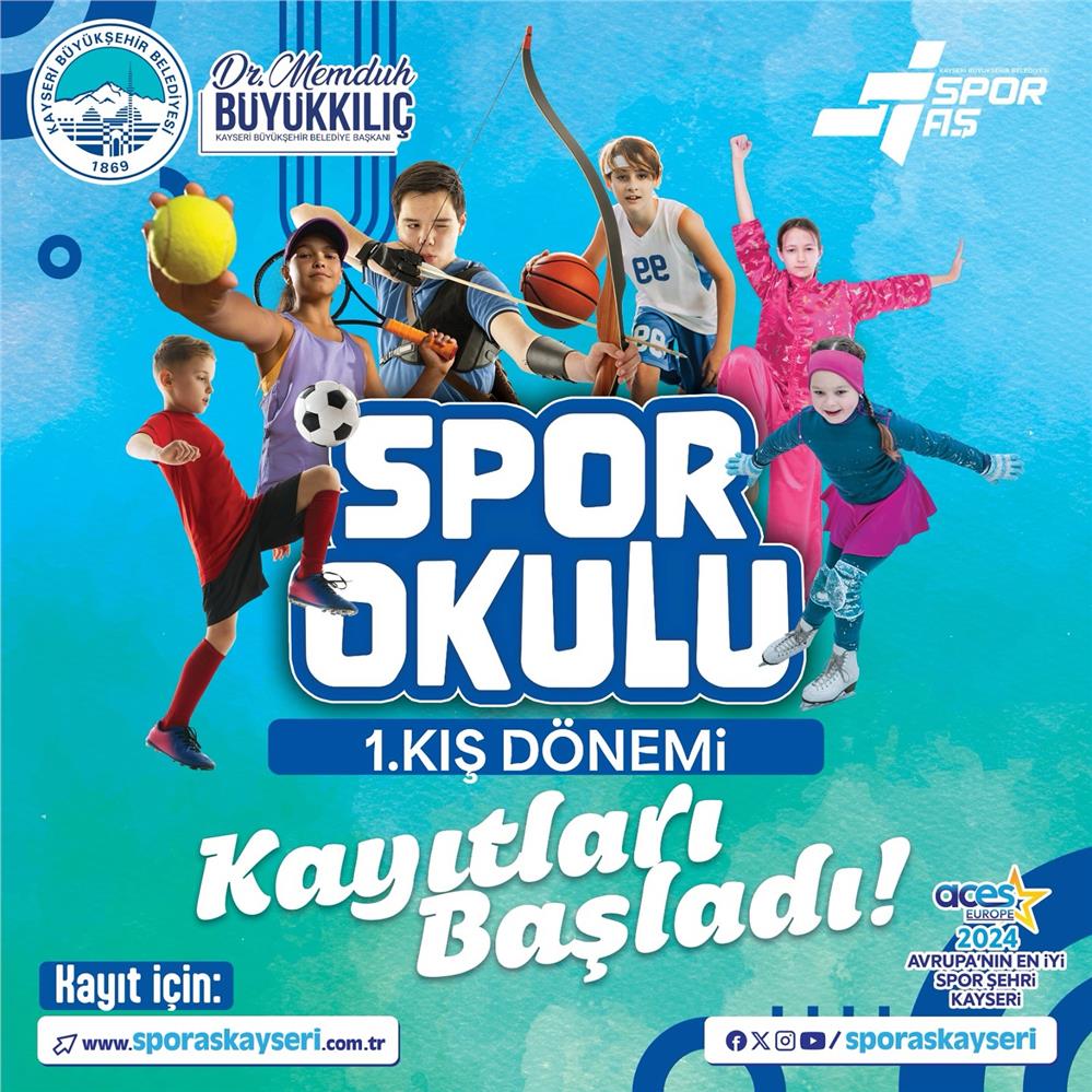 Kayseri'de 1. Kış Dönemi Spor Okulları kayıtları başladı