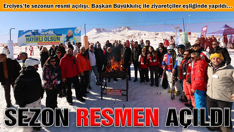 Kayseri'nin Amiral Gemisi Erciyes'te kayak sezonu açıldı