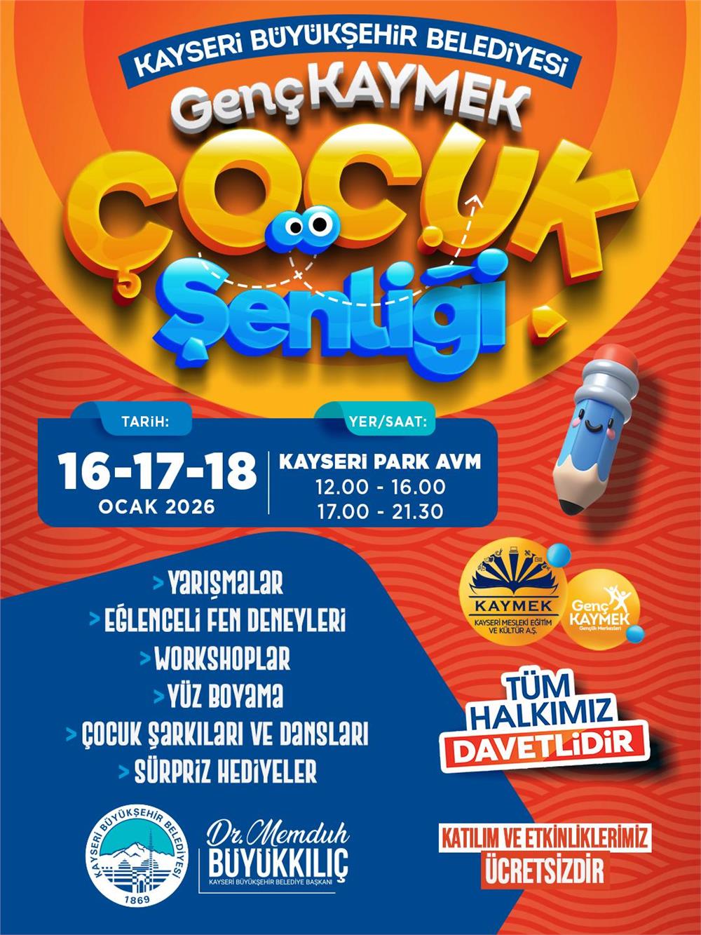 Genç Kaymek'ten yarıyıl tatilinde çocuk şenliği