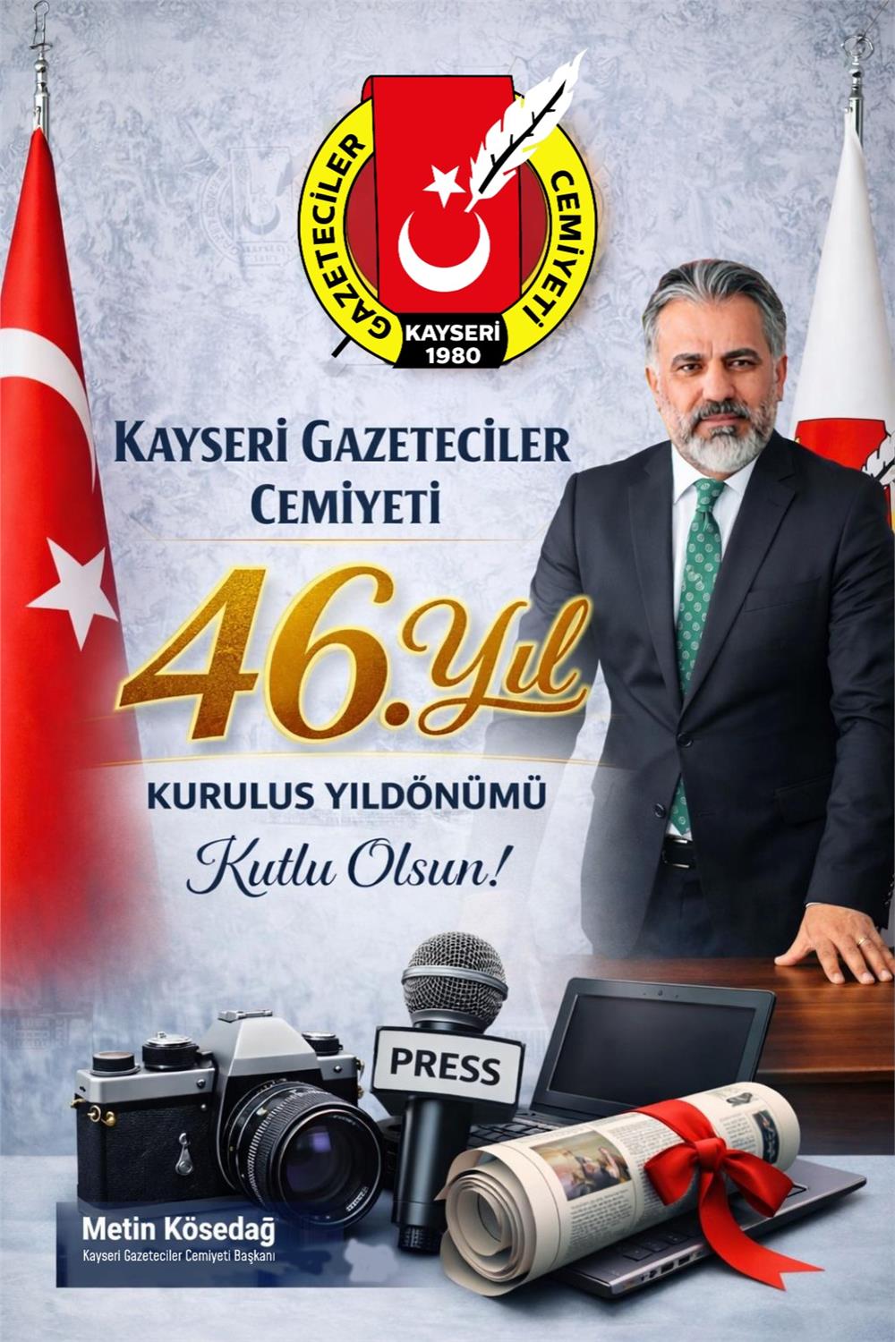 Kayseri Gazeteciler Cemiyeti 46 yaşında!