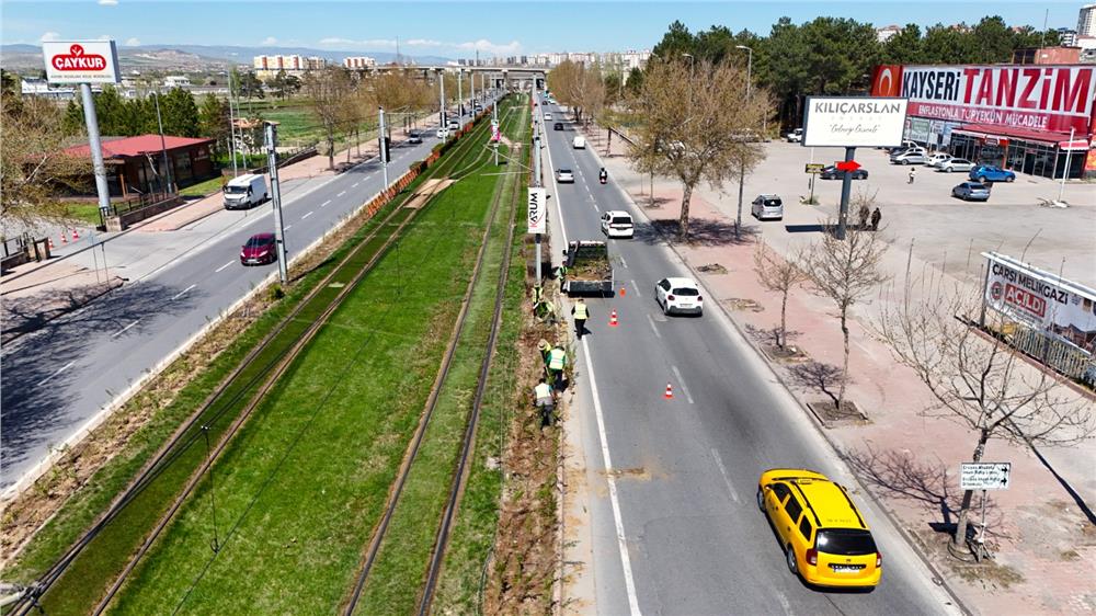Kayseri Raylı Sistem hatlarında doğa dostu düzenleme