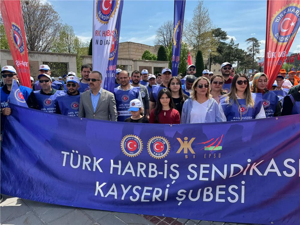 Kayseri’de TÜRK-İŞ’ten 1 Mayıs kutlaması