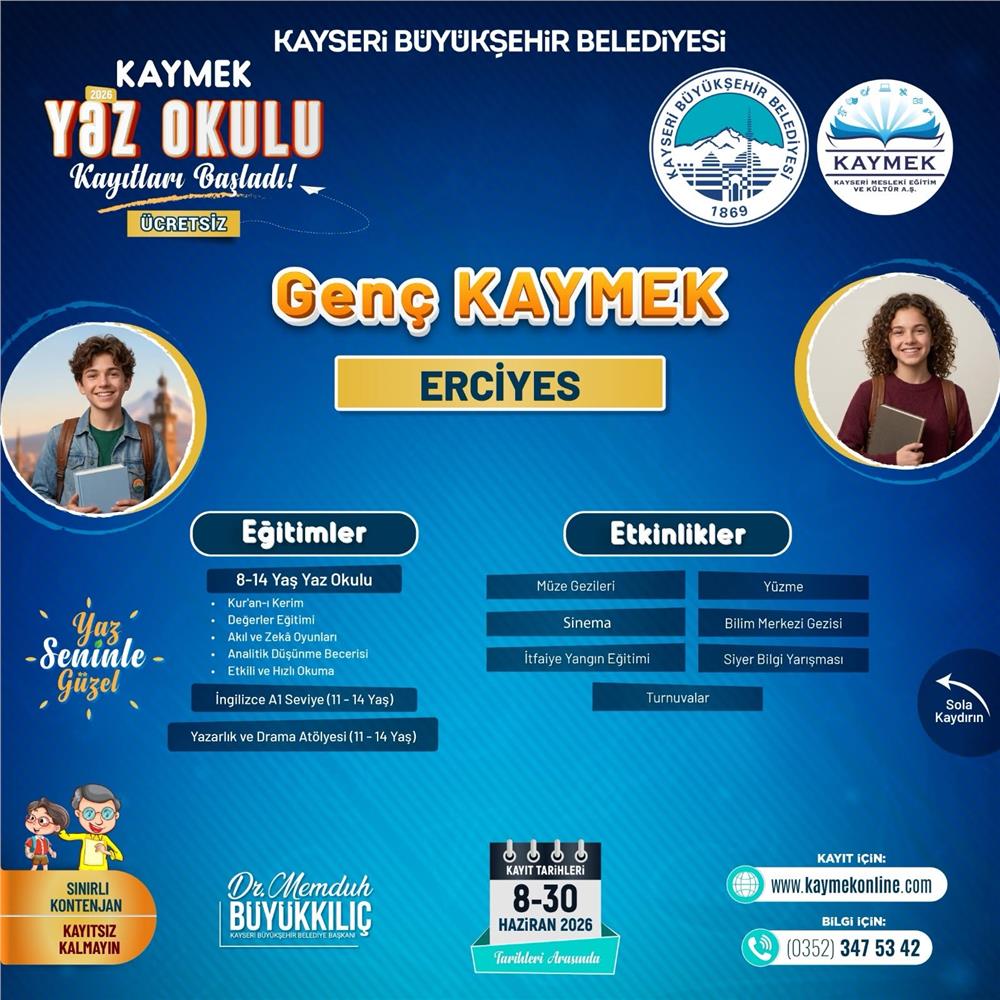 KAYMEK yaz okulu kayıtları başladı