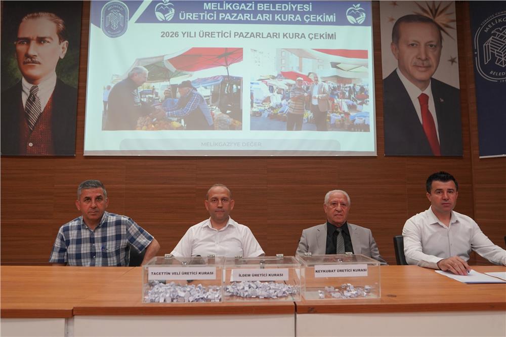 Melikgazi Belediyesi Üretici Pazarı için kura çekimi yapıldı