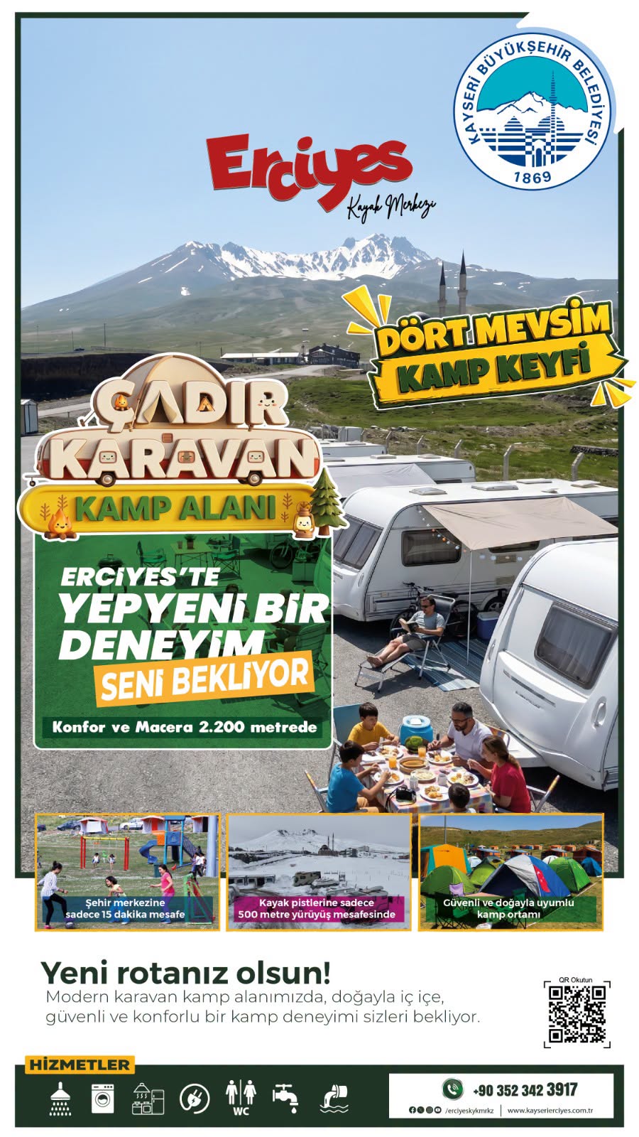 Erciyes, doğa ve kamp tutkunlarını bekliyor