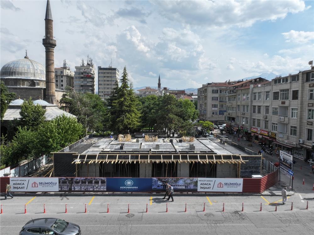 Kurşunlu Cami'de ek şadırvan için son aşamaya gelindi