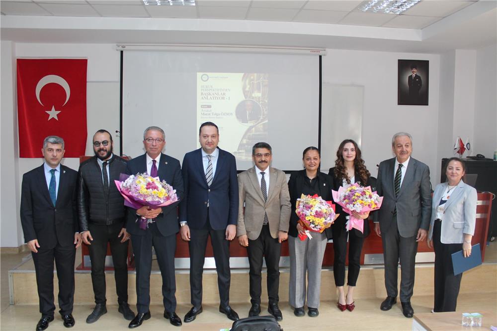 Baro Başkanı Özsoy, NNYÜ Hukuk Fakültesi'nde söyleşiye katıldı