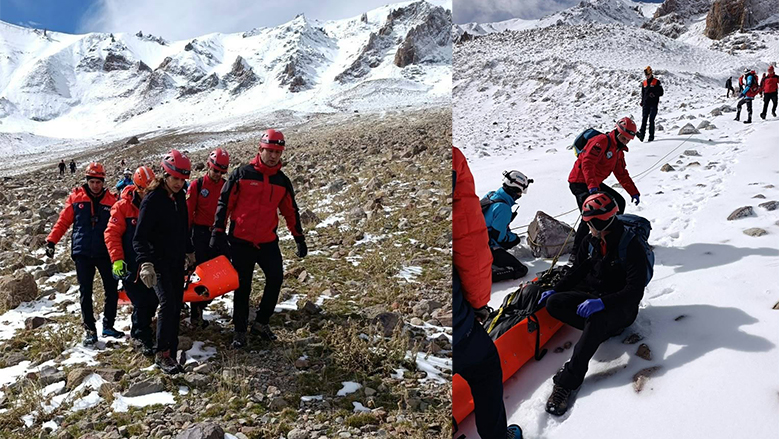 Erciyes’te kayalıklardan düşen dağcı hayatını kaybetti