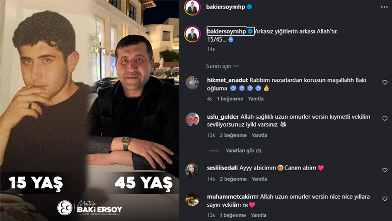 MHP Kayseri Milletvekili Ersoy, 15 yaşındaki halini paylaştı