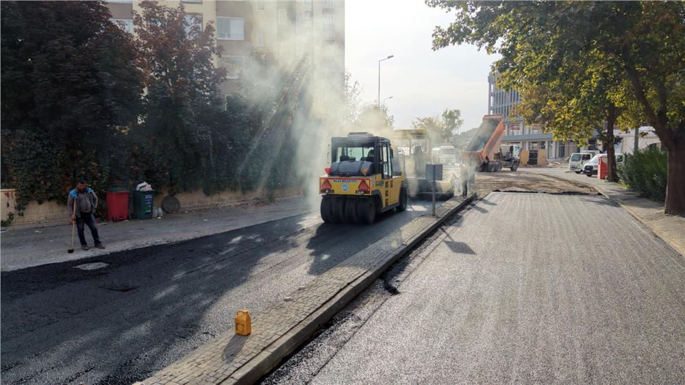 Talas Bahçelievler'de 750 ton sıcak asfalt